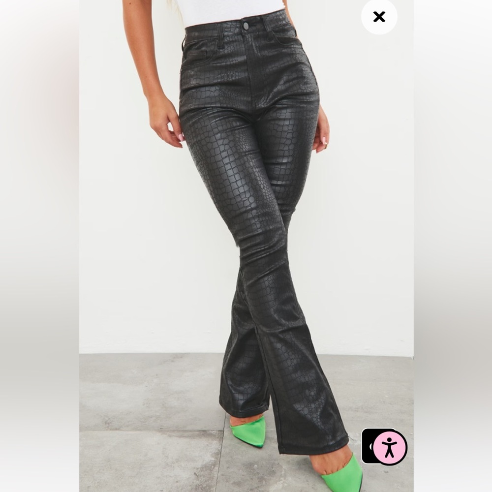 COPY - Pretty Little Thing faux leather black pants